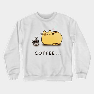 Coffee Cat Crewneck Sweatshirt